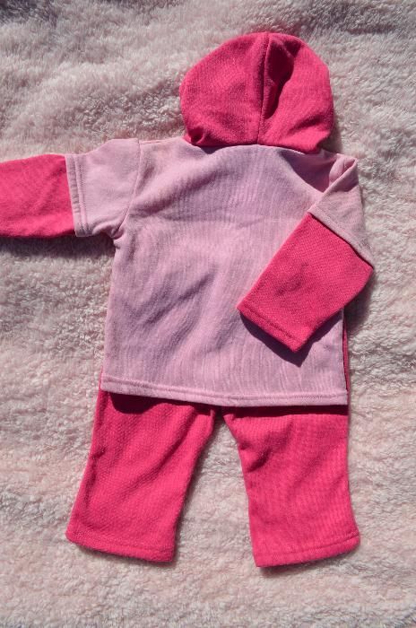 ładny DRES dziewczęcy r.74, 9-12 m-cy DRESIK dresy komplet niemowlęcy