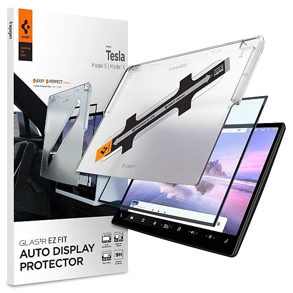 Szkło Hartowane Spigen Glass Fc "Ez Fit" Tesla Model X 2022 / Model S