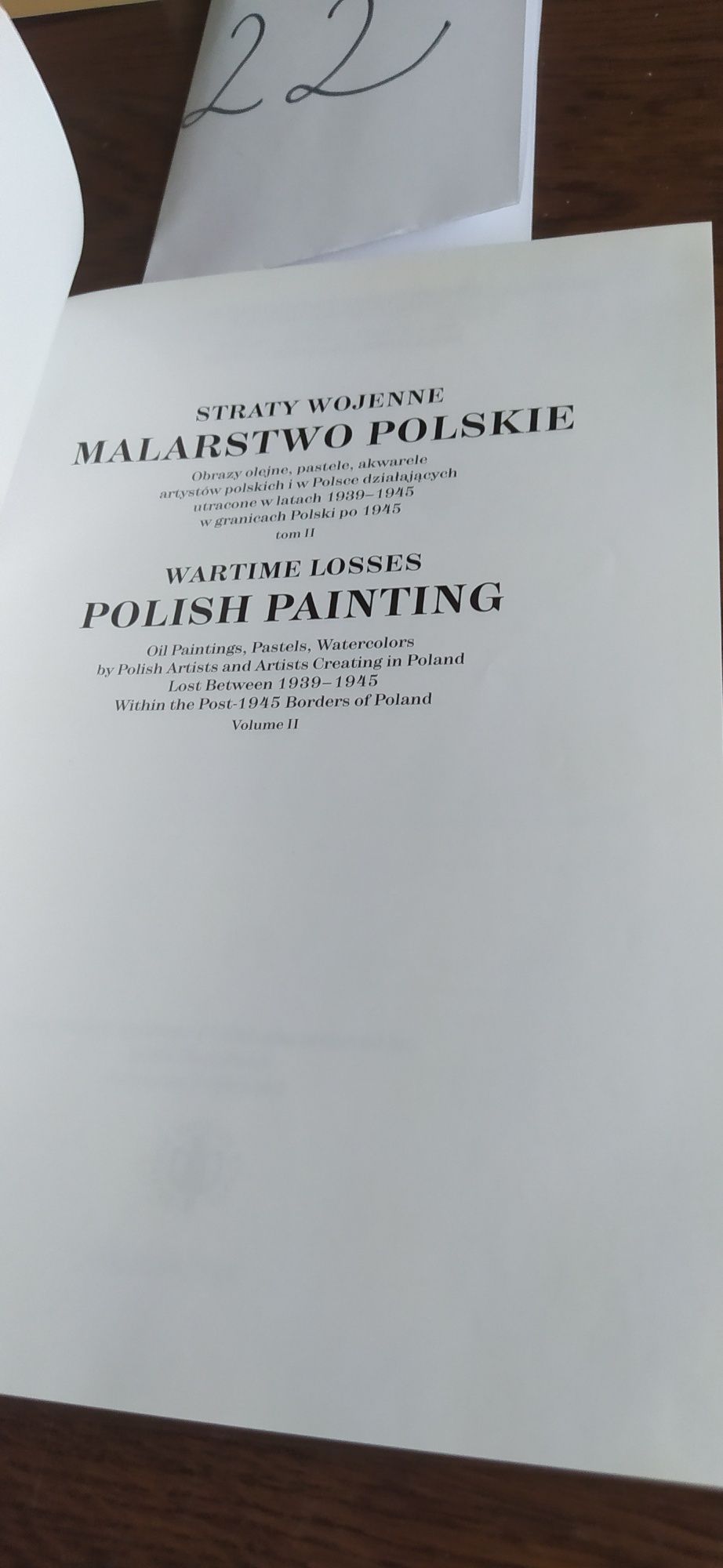 Straty Wojenne Malarstwo Polskie tom 2