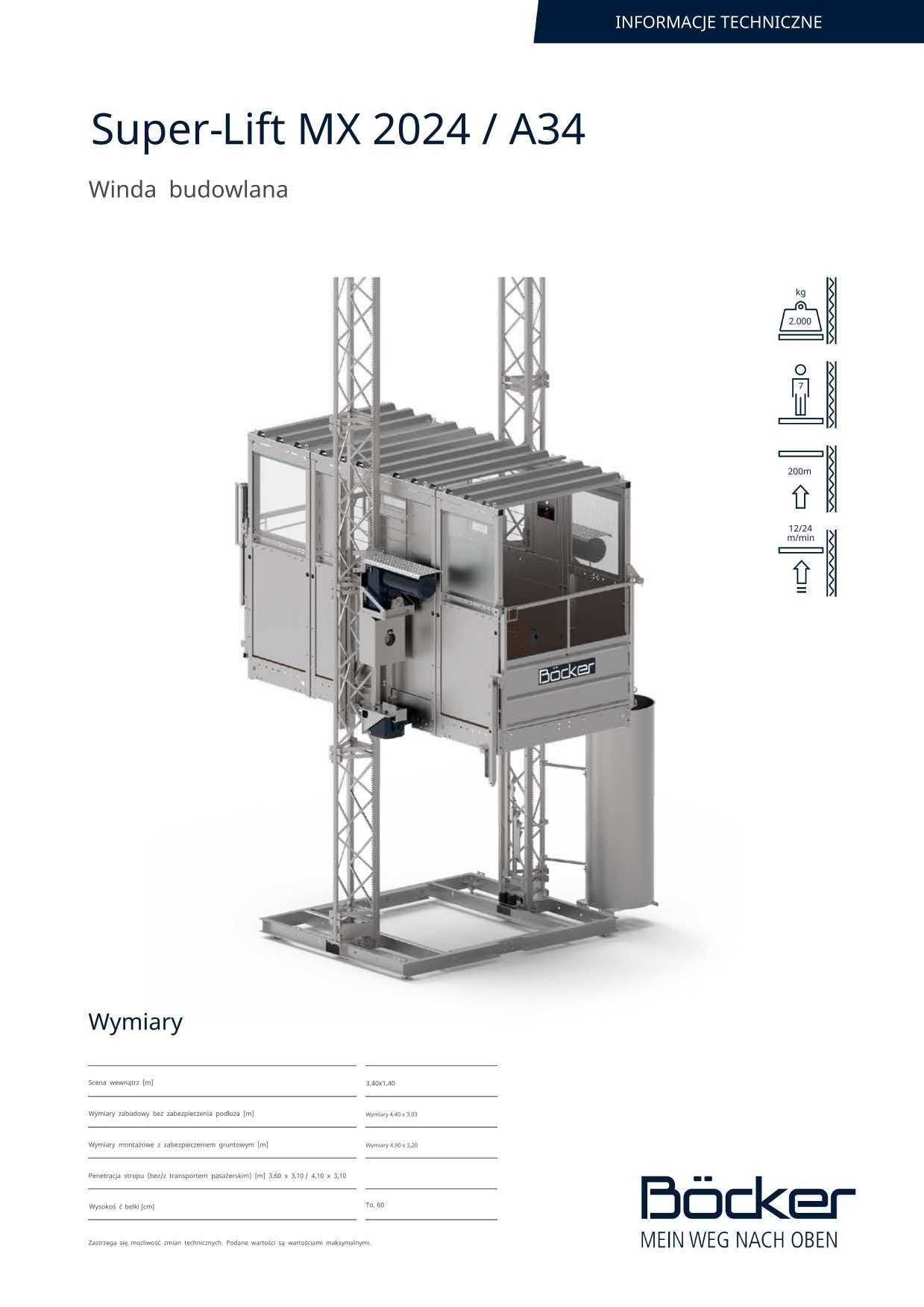 Winda Budowlana / Dźwig Dekarski
Super-Lift MX 2024