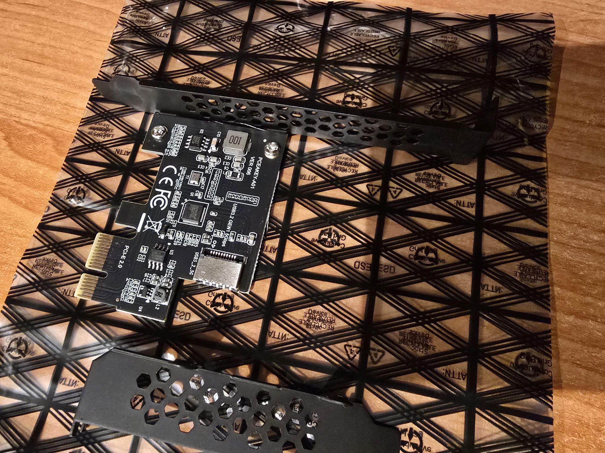 Adapter PCI-E do usb-c typ F przedni panel obudowy