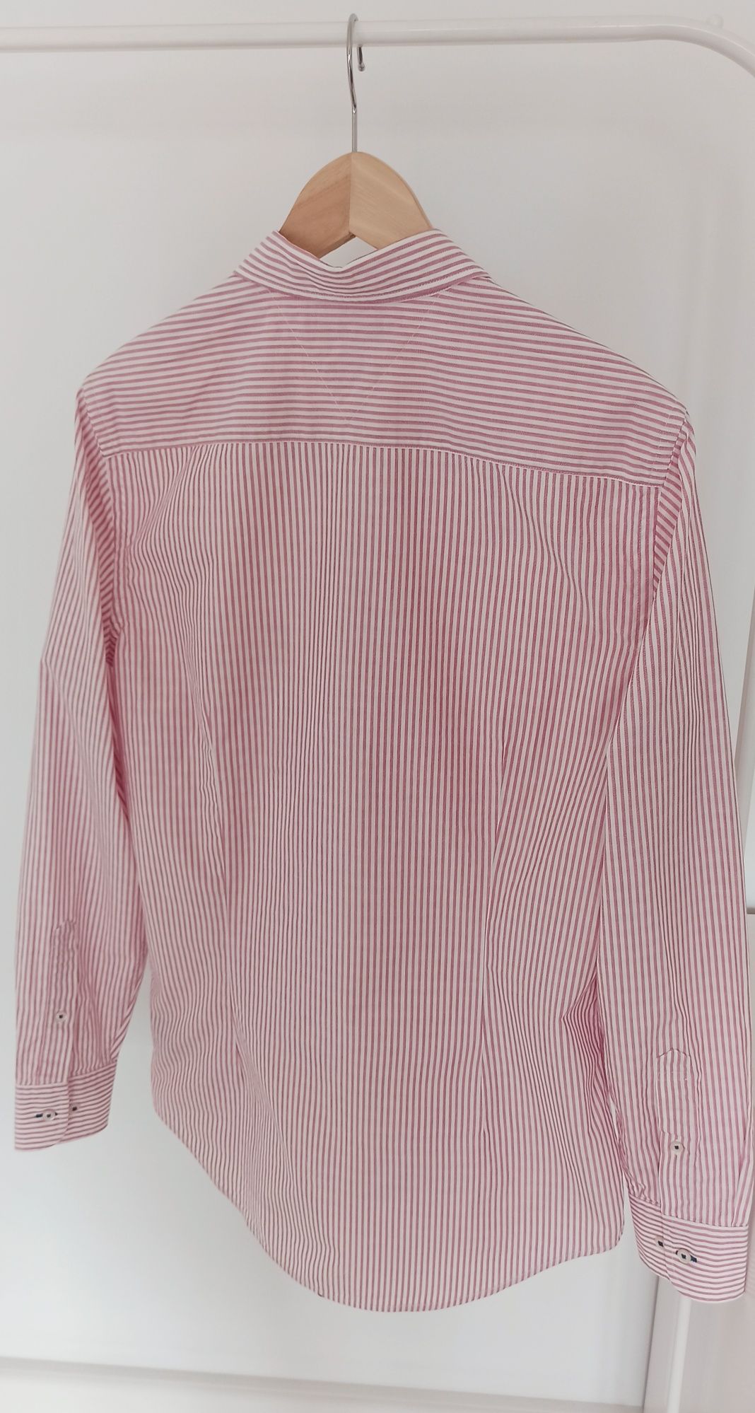 Męska koszula Tommy Hilfiger slim fit różowa w paski