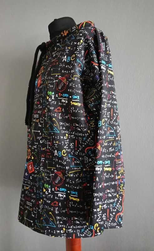 Bluza dresowa wzory matematyka czarna