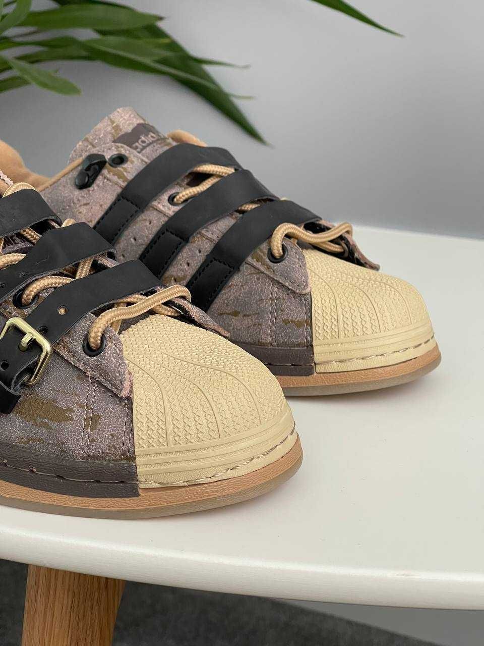 Кросівки Adidas Superstar Rabbit Hole адідас супер стар коричневі