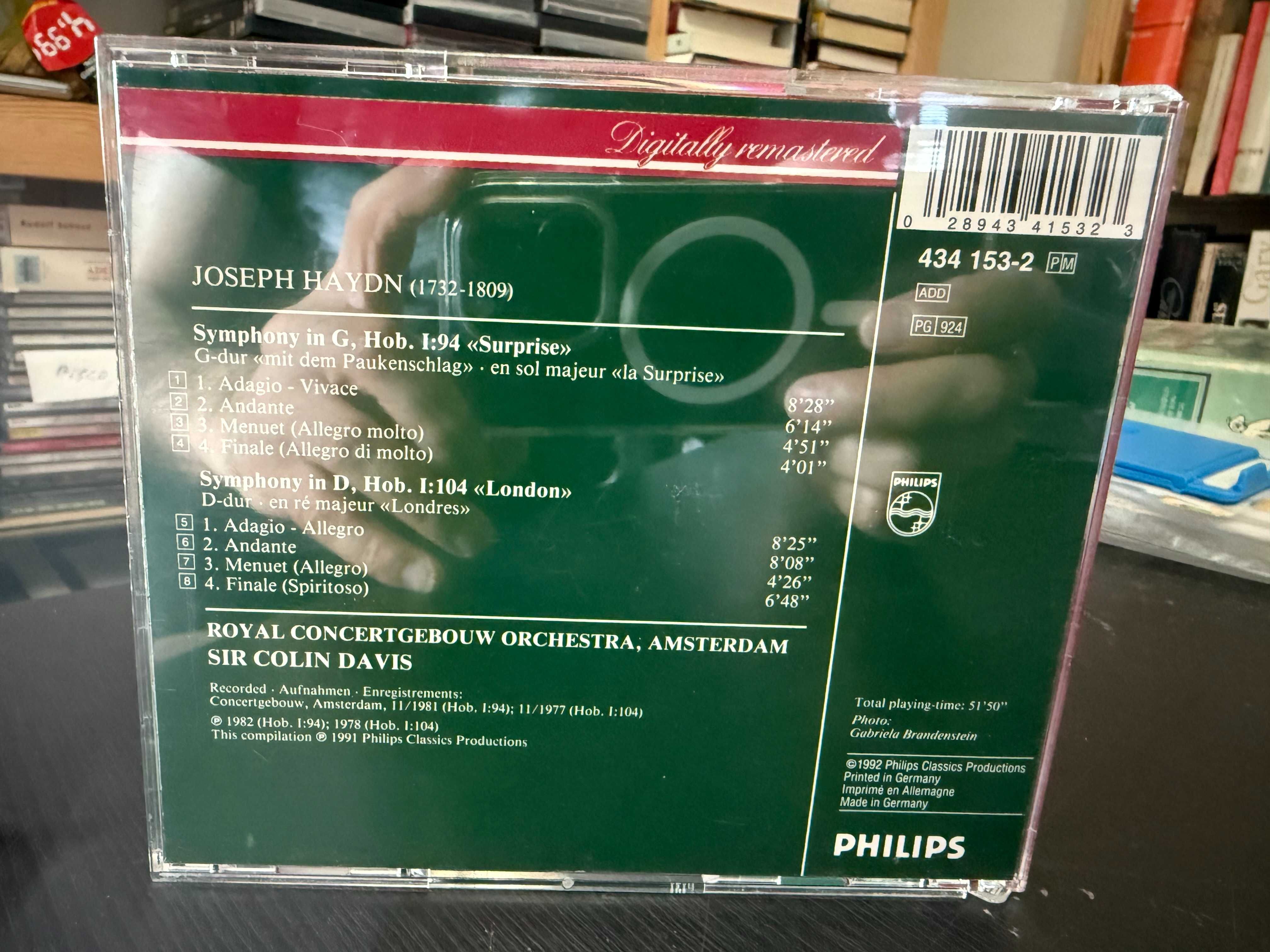 Haydn – Symphonies Ns. 94 & 104 – Concertgebouworkest, Sir Colin Davis