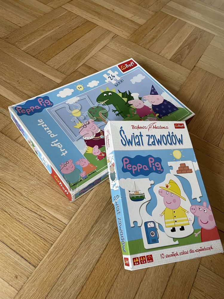 Puzzle Świnka Peppa 2szt. + gratis Gra Frozen