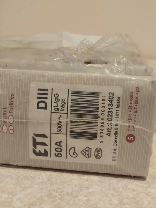 Bezpiecznik topikowy - 50 A - 500 V