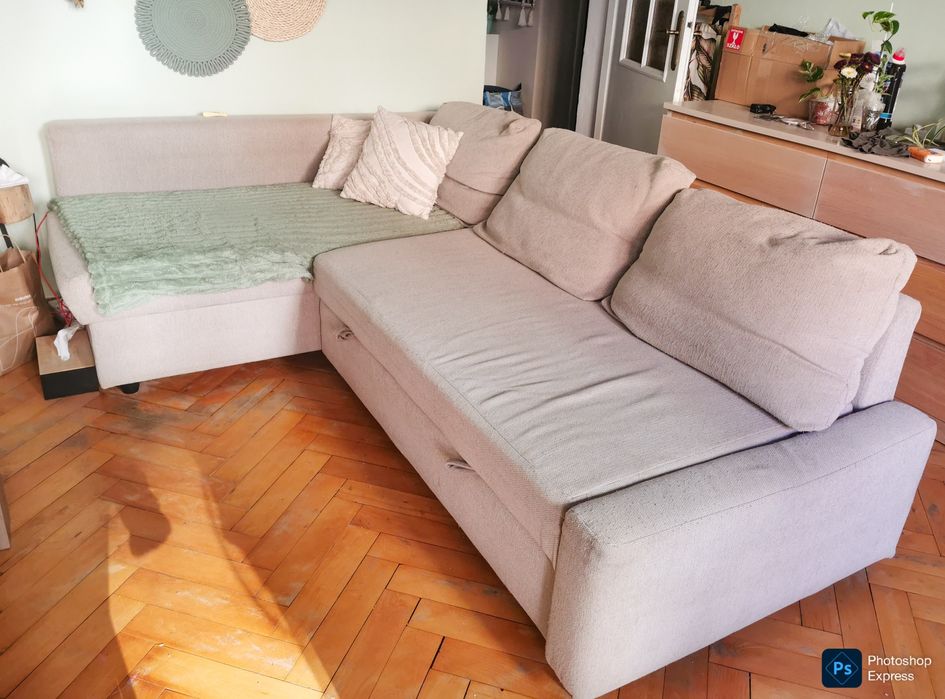 Narożnik kanapa ikea z funkcją spania