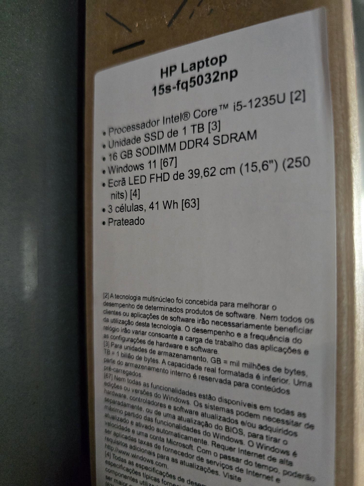 Portátil HP 15S-FQ5032NP (15,6'' - Intel Core i5-1235U - RAM: 16 GB -
