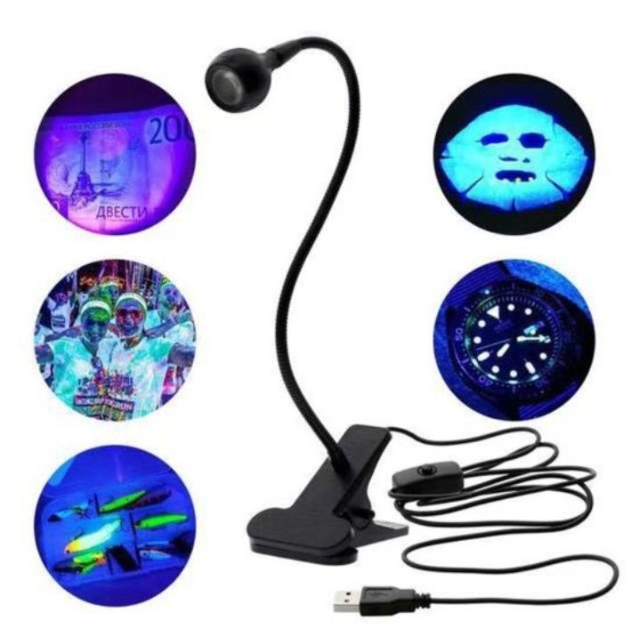 УФ Лампа/ ліхтар UV для сушіння гель -лаку з USB-портом і з таймером.