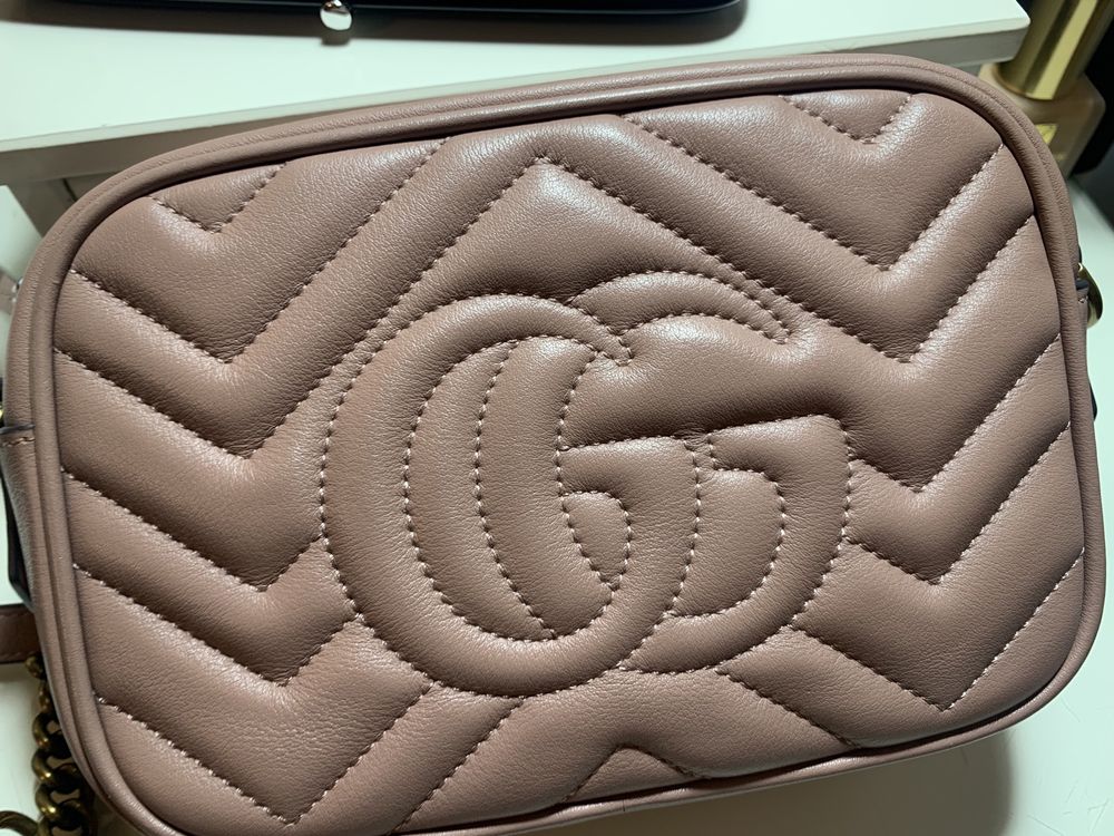 Torebka Gucci Marmont /dusty pink - mini  oryginalna