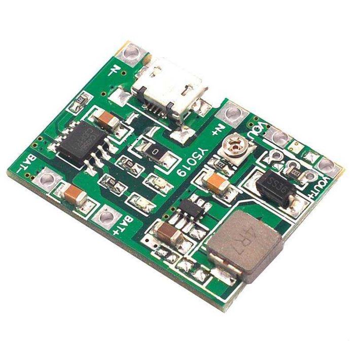 Модуль зарядки (mini UPS ББЖ PowerBank) Step up 3.7v to 12v-27v/2A)