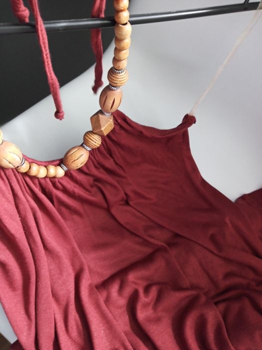 Bluzka drewniane korale viskoza L 40 Amisu brązowa