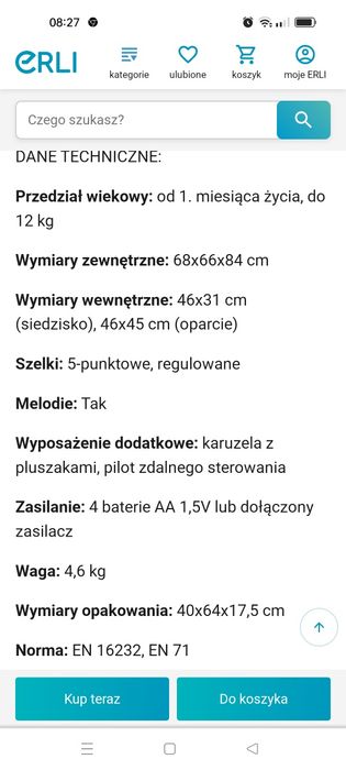 huśtawka elektryczna