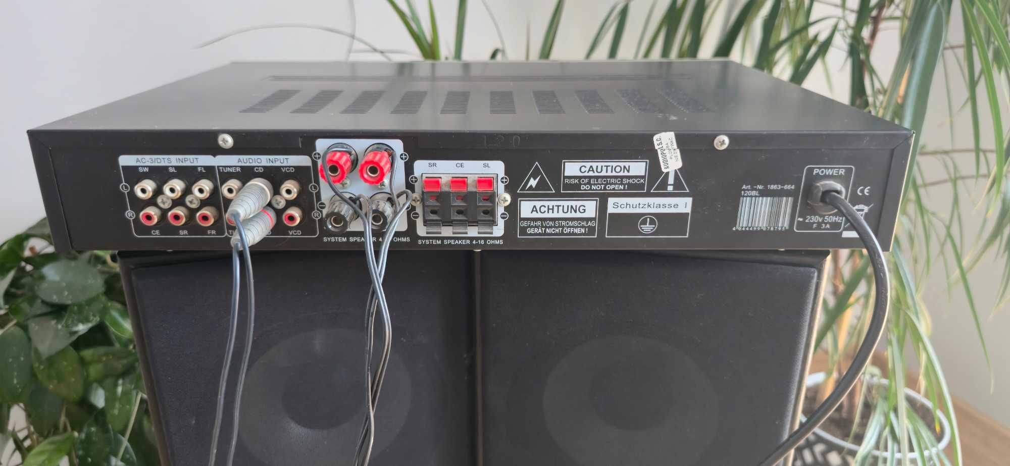 Kolumny głośnikowe CLATRONIC LB 796 + wzmacniacz AV-120