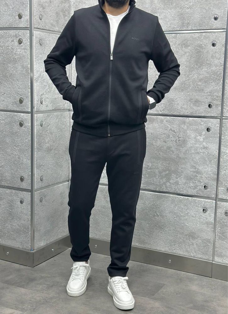 Спортивний костюм Hugo Boss чоловічий чорний, костюм хюго босс чорний