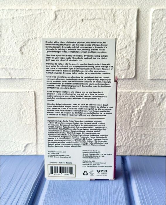 Grande cosmetics grande lash-md сироватка для зміцнення вій 0,7ml