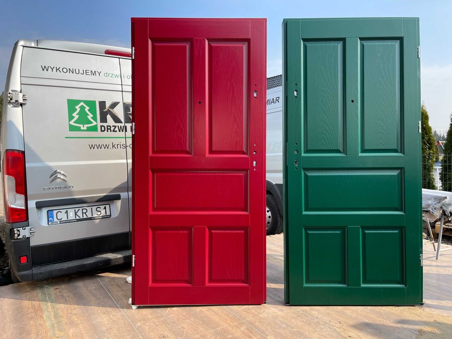 Drzwi drewniane zewnętrzne wewnątrzklatkowe Na wymiar Cała Polska