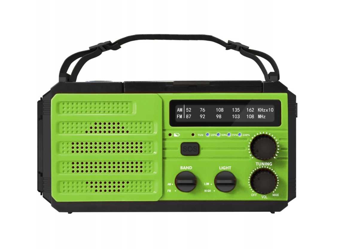 Radio solarne sieciowo-bateryjne AM, FM MOZOS MD-091