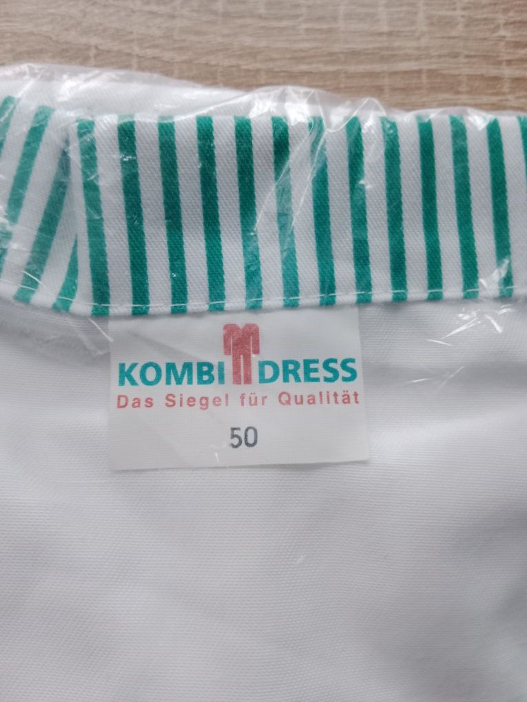 Fartuch medyczny z krótkim rękawem, rozmiar 50