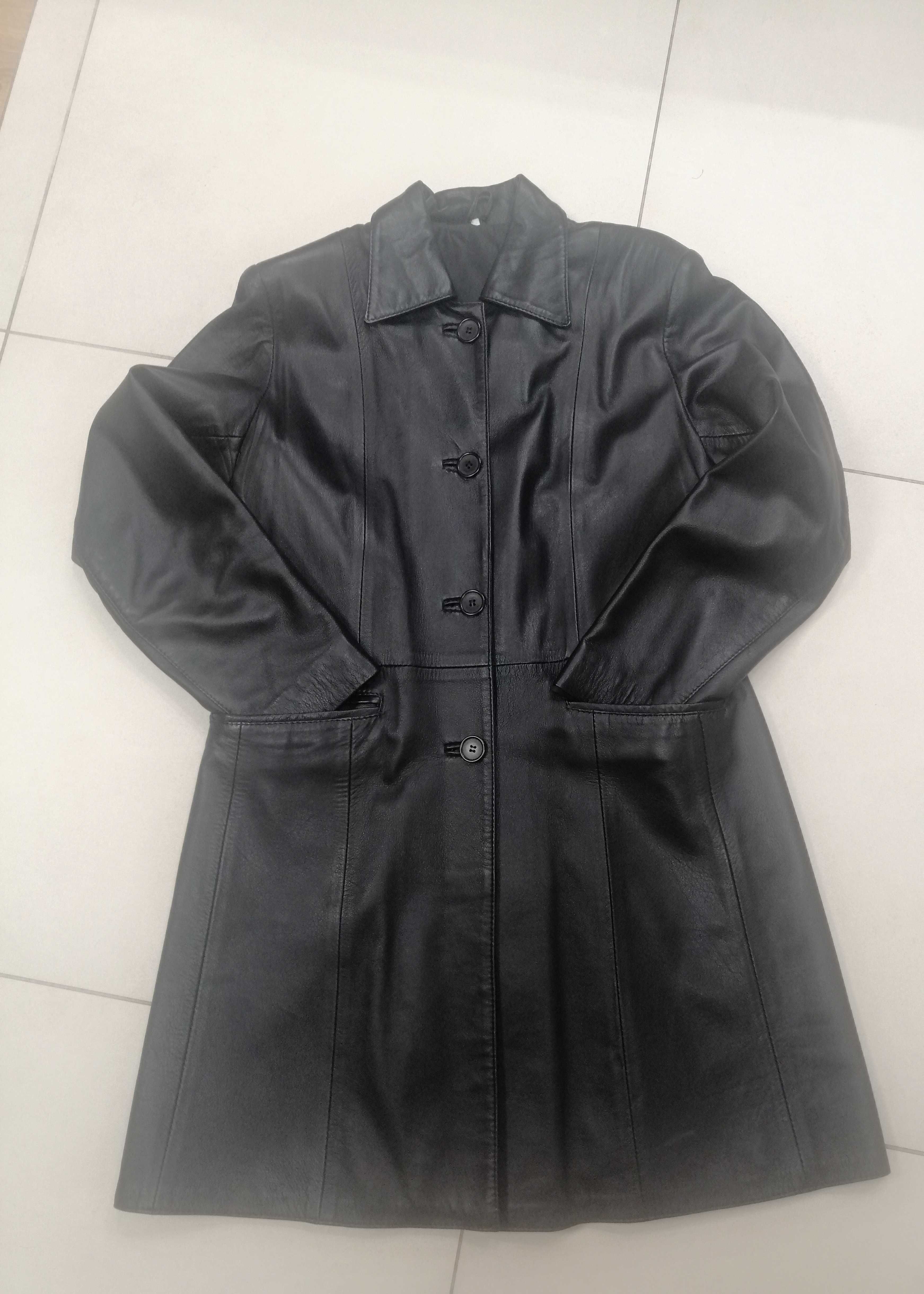 Skórzana kurtka płaszcz 42 XL