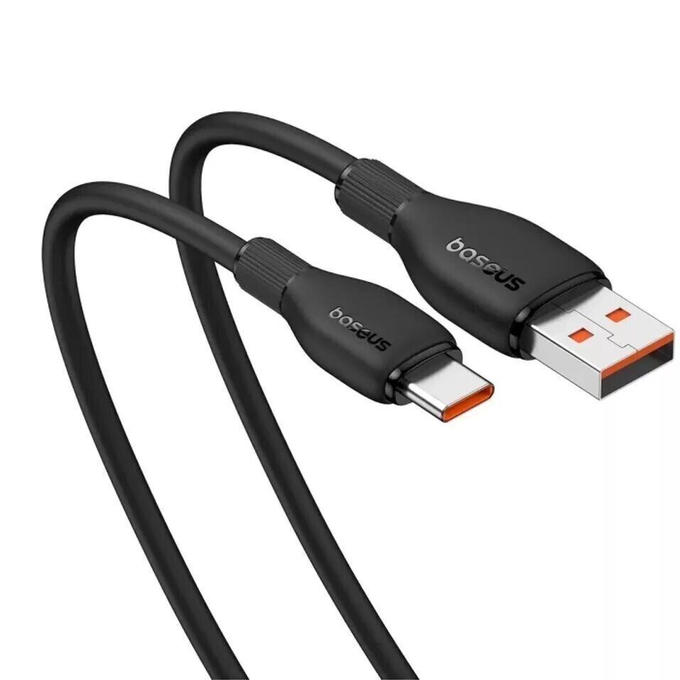 Кабель силиконовый Baseus USB - Type-C 100W 120см Мощный кабель 6А