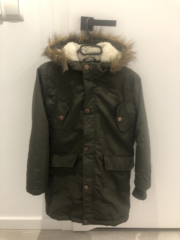 Kurtka parka khaki rozmiar 146