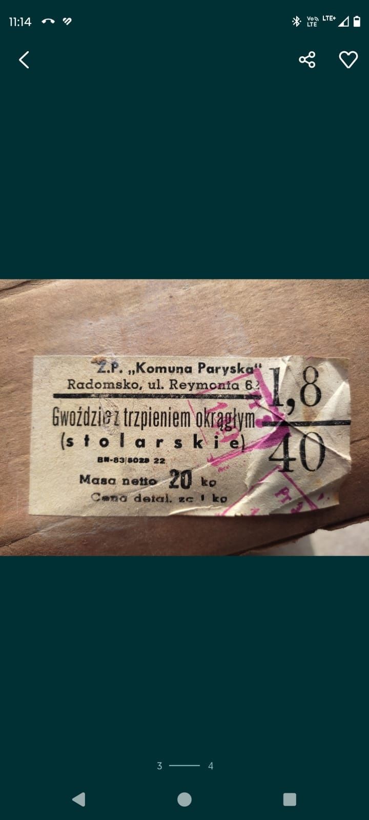Gwoździe stolarskie