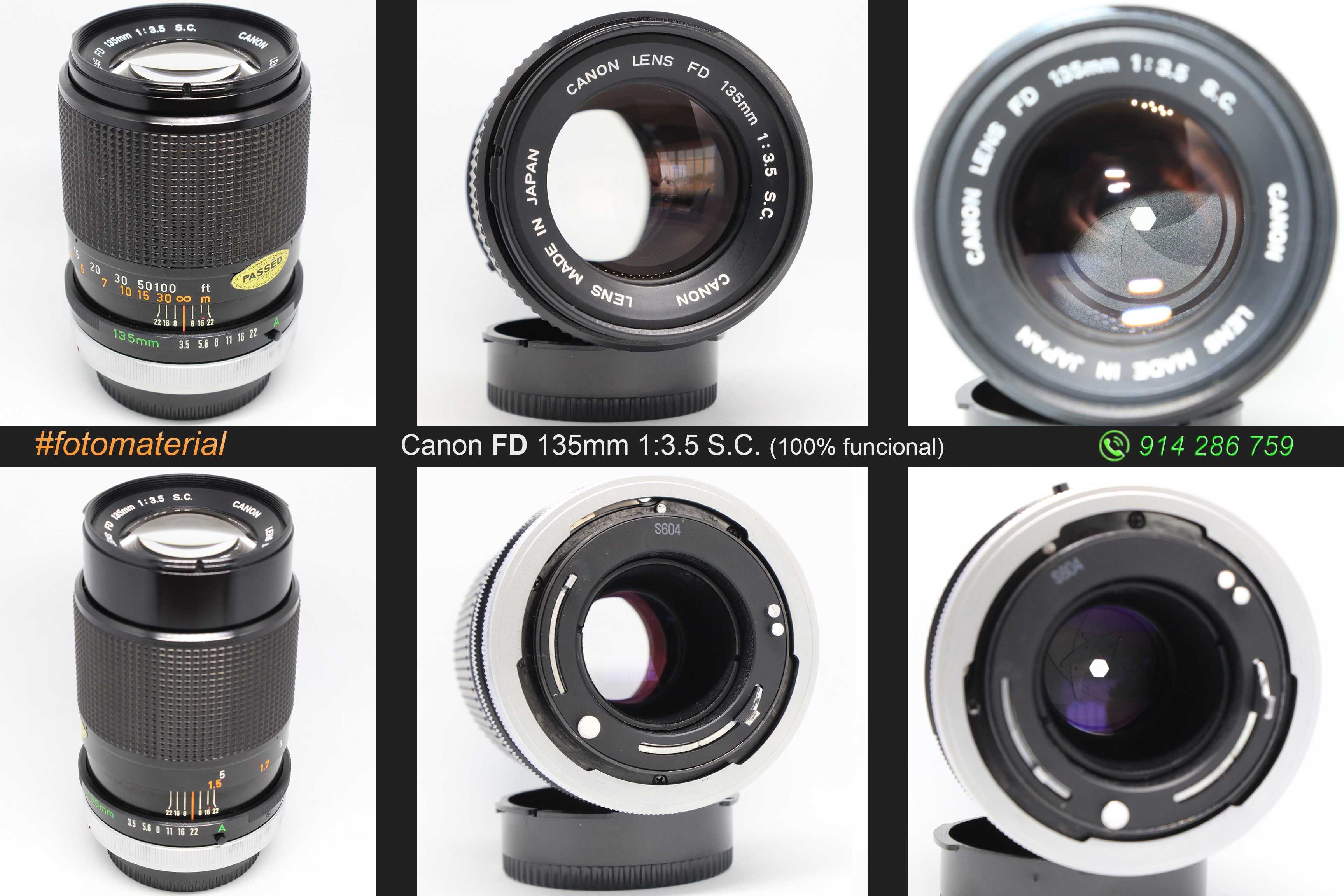 Canon FD 28mm / 35mm / 50mm / 135mm (100% funcionais)