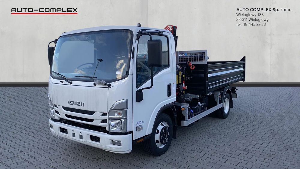 Isuzu P75 190KM 7500DMC Wywrotka z HDS  Samowyładowczy z HDS , na placu