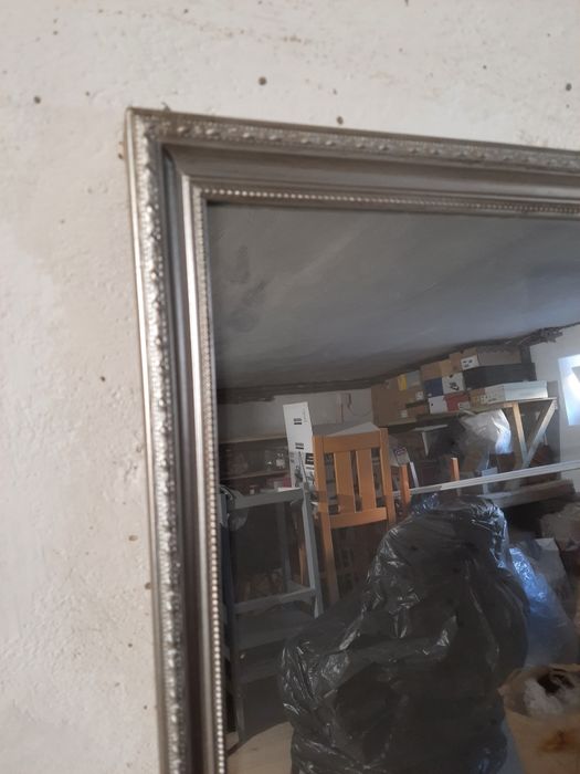 Lustro w srebrnej ramie glamour 36x125