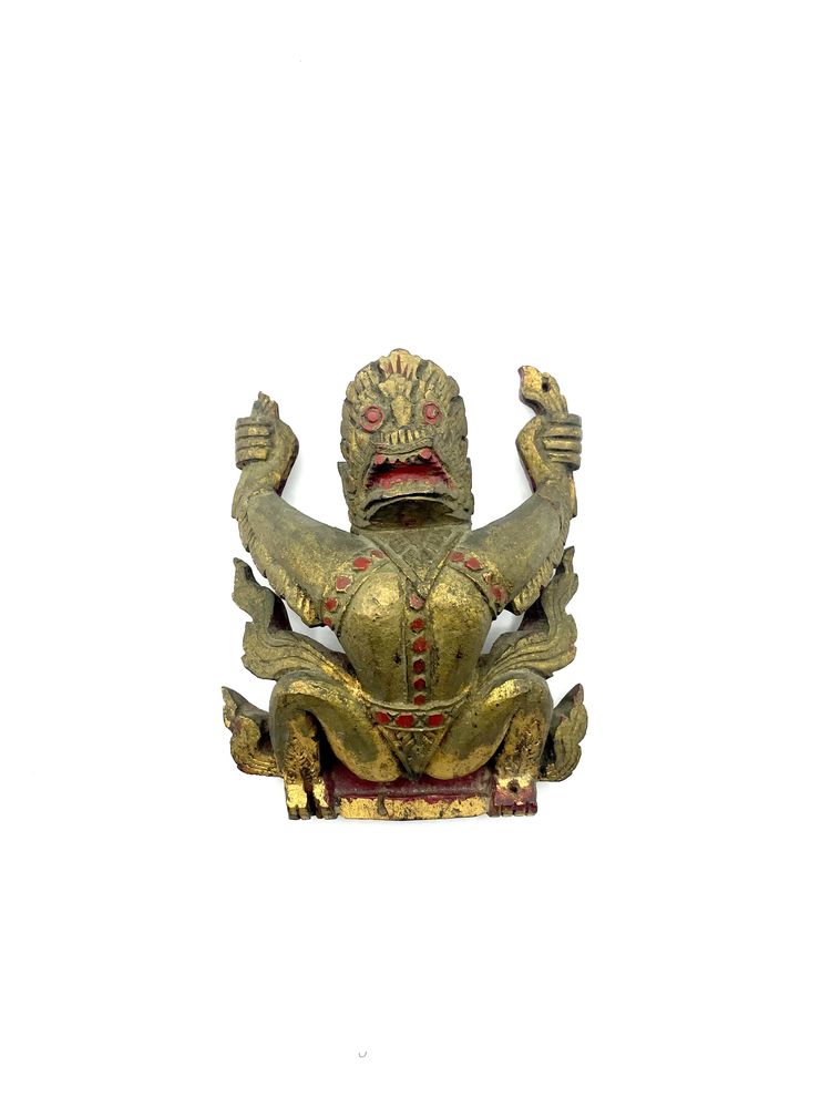 Estátua de Madeira Antiga de Garuda divindade india sec 18