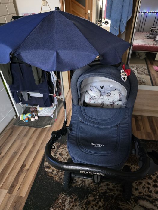 Sprzedam wózek 3w1 Adamex Pajero stan bardzo dobry dużo dodatkow