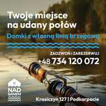 Domki nad brzegiem Sanu