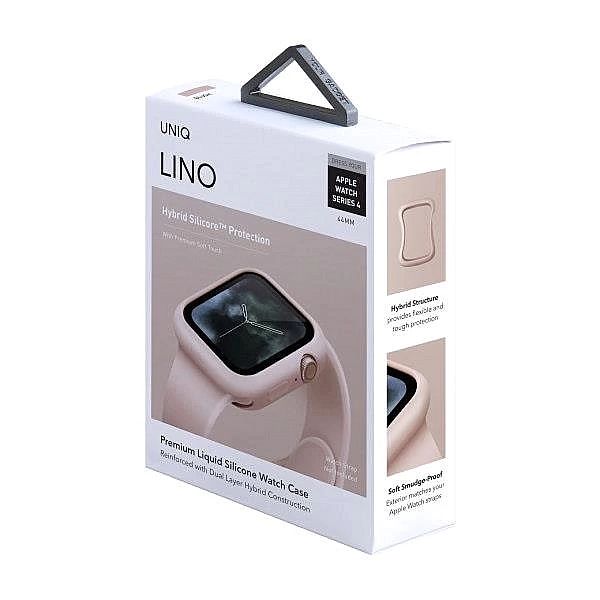 Etui Uniq Lino na Apple Watch 4 / 5 / 6 / SE 44mm - różowe