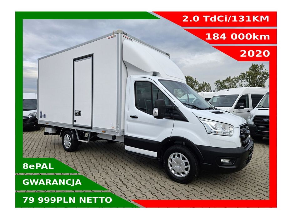 Ford transit Kontener 8 ePAL *79999zł NETTO* 2.0 TdCi/131KM  Winda 750kg, Duża Navi, Webasto, Tempomat, Kamera Grzane siedzenia Hak
