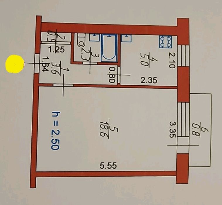 1к.Квартира вул. Даньшина 3/5ц, 31м2, житл.стан, пл вікна! 31000уо