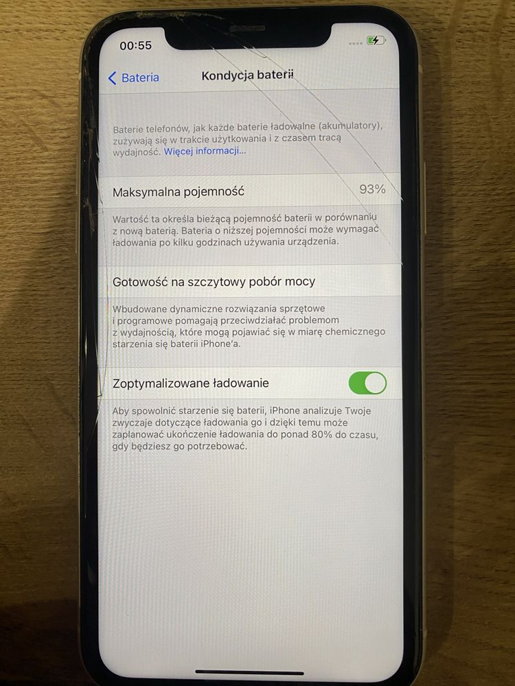 Iphone 11 kondycja baterii 93%