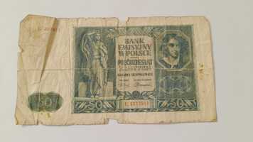 Banknot Generalna Gubernia 50 zł 1941 rok SERIA: E