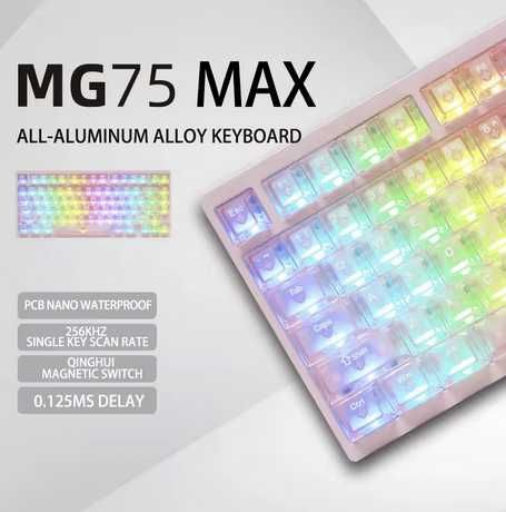 Магнітна клавіатура IROK MG75 MAX Pink Qinghui Switches