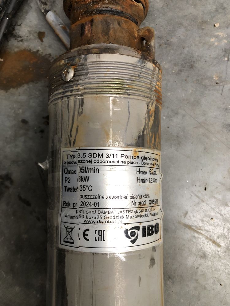 pompa glebinowa ibo typ 3.5 sdm 3/11