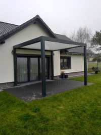 Pergola aluminiowa, lamelowy dach, nowoczesny design, atrakcyjne ceny