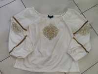 Женская вышиванка блуза рубашка с золотой вышивкой Souleiado M-L 46-48