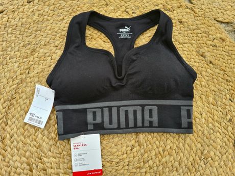 Puma nowy biustonosz sportowy top bezszwowy czarny  S