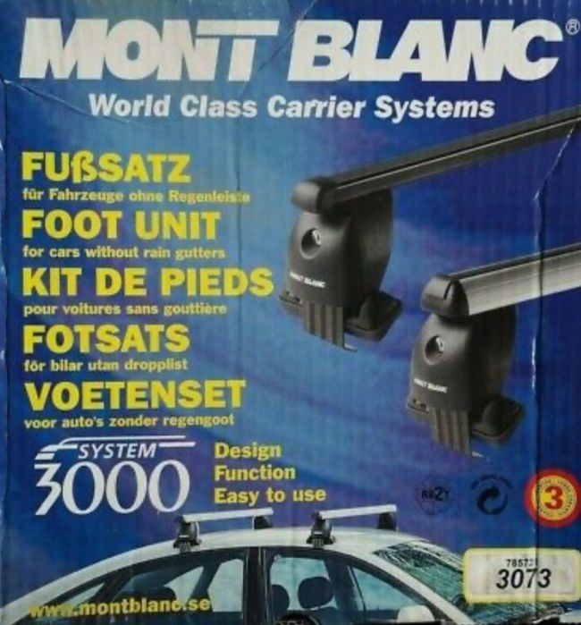 Belki relingi bagażnik dachowy Mont Blanc VW Golf 3dr