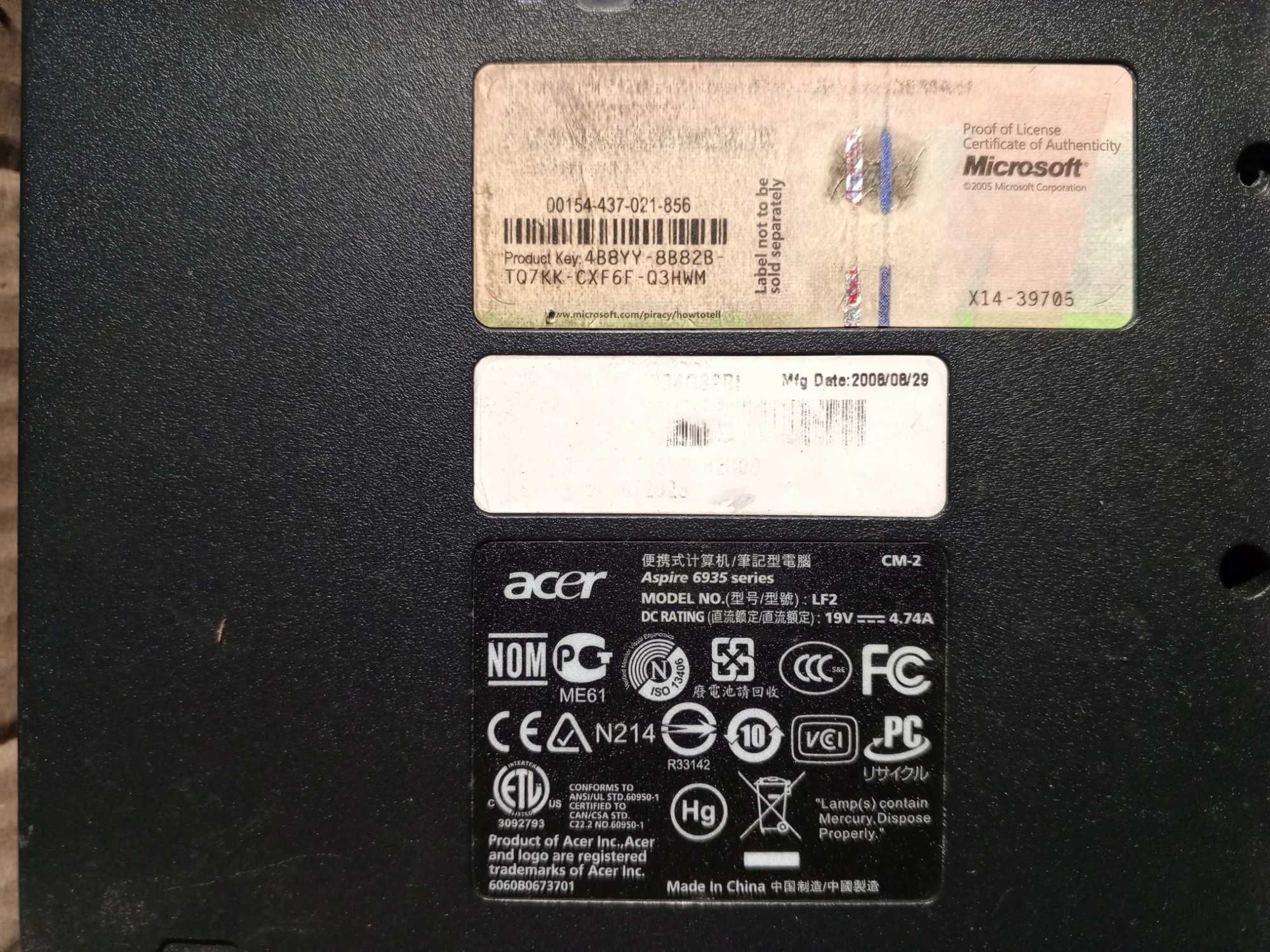 Запчасти Acer Aspire 6935 ser. LF2.