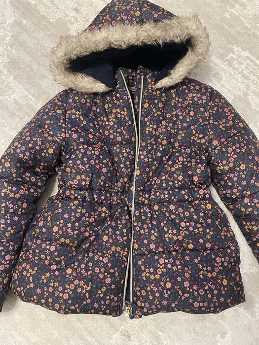 Зимова куртка  next Некст 122-128-116-110 5-6-7 років квітковий принт