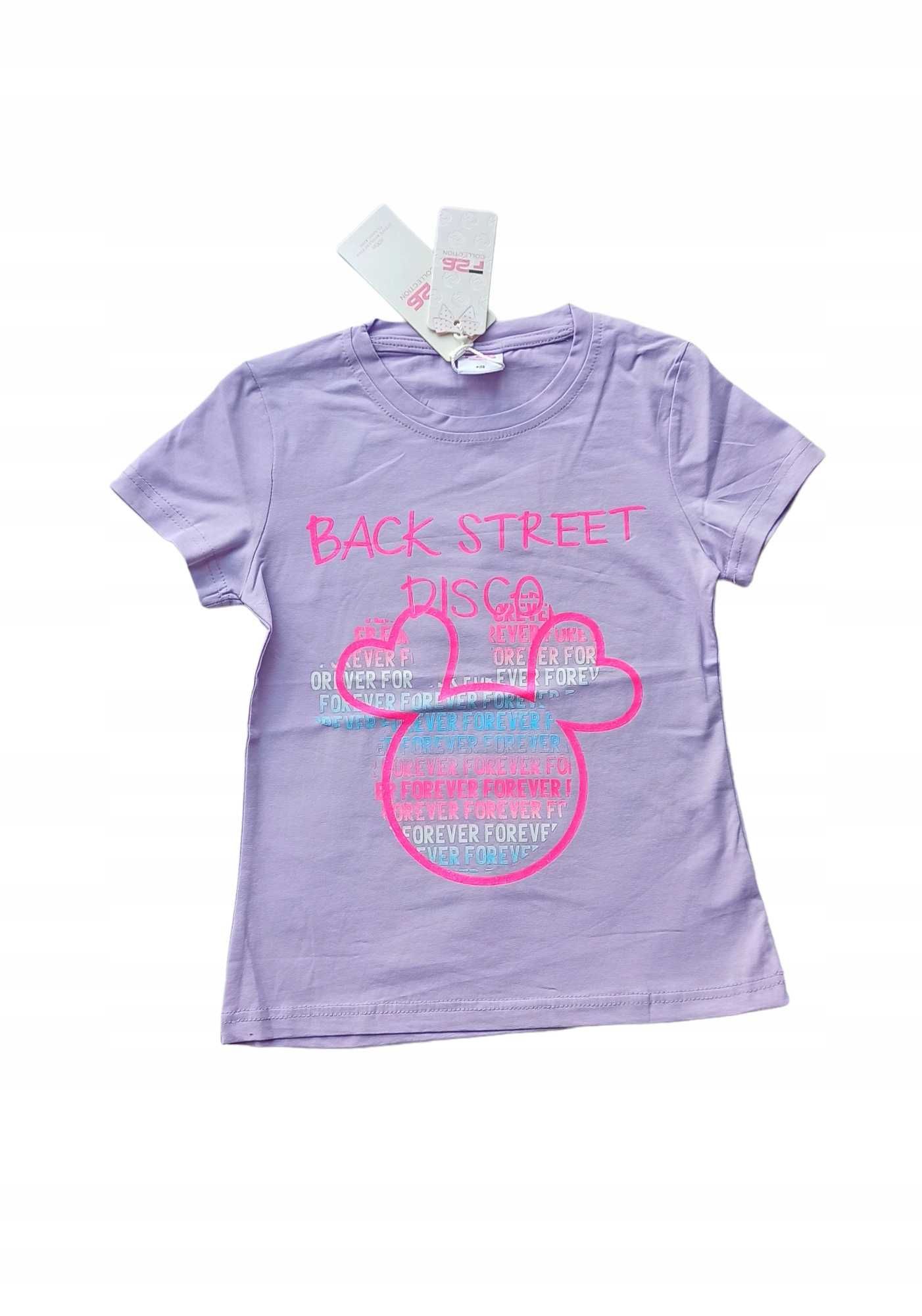 Fioletowa bluzka dla dziewczynki t-shirt  nowa 146-152