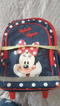 Walizko- plecak na kółkach +piórnik Minnie Mouse