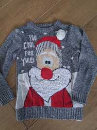 Sweter 122 - 128 Boże Narodzenie Święta Mikołaj
